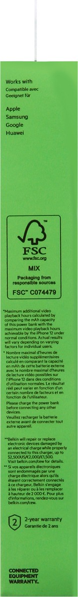 slide 3 of 9, Belkin Boost Charge 10K Power Bank 1 ea, 1 ct