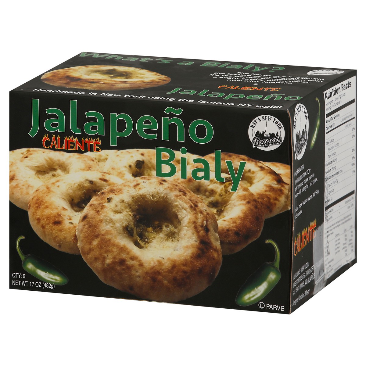 slide 5 of 17, Ray's New York Bagels Caliente Jalapeno Bialy 6 ea, 6 ct