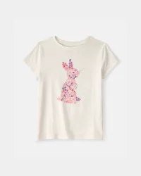 Carters Girls Bunny Graphic Tee - Cream Cream L