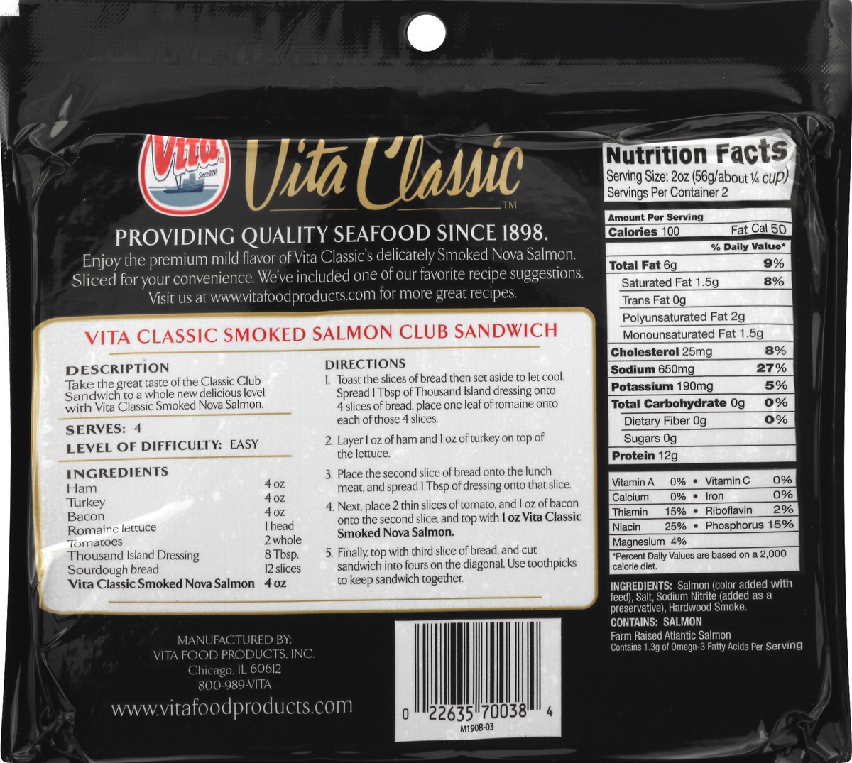 slide 10 of 13, Vita Atlantic Premium Sliced Smoked Nova Salmon 4 oz, 4 oz