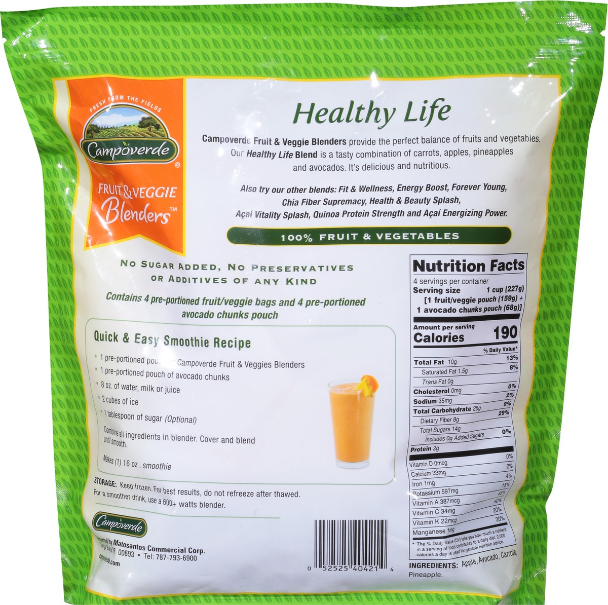 slide 4 of 9, Campoverde Smoothie Healthy Life, 2 lb