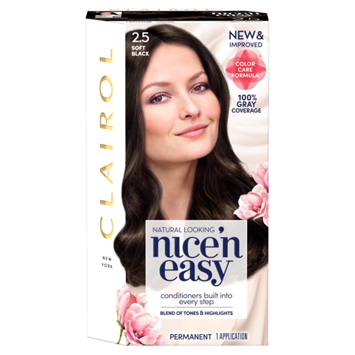 slide 1 of 1, Clairol Nice N Easy 2.5 Soft Black, 1 ct