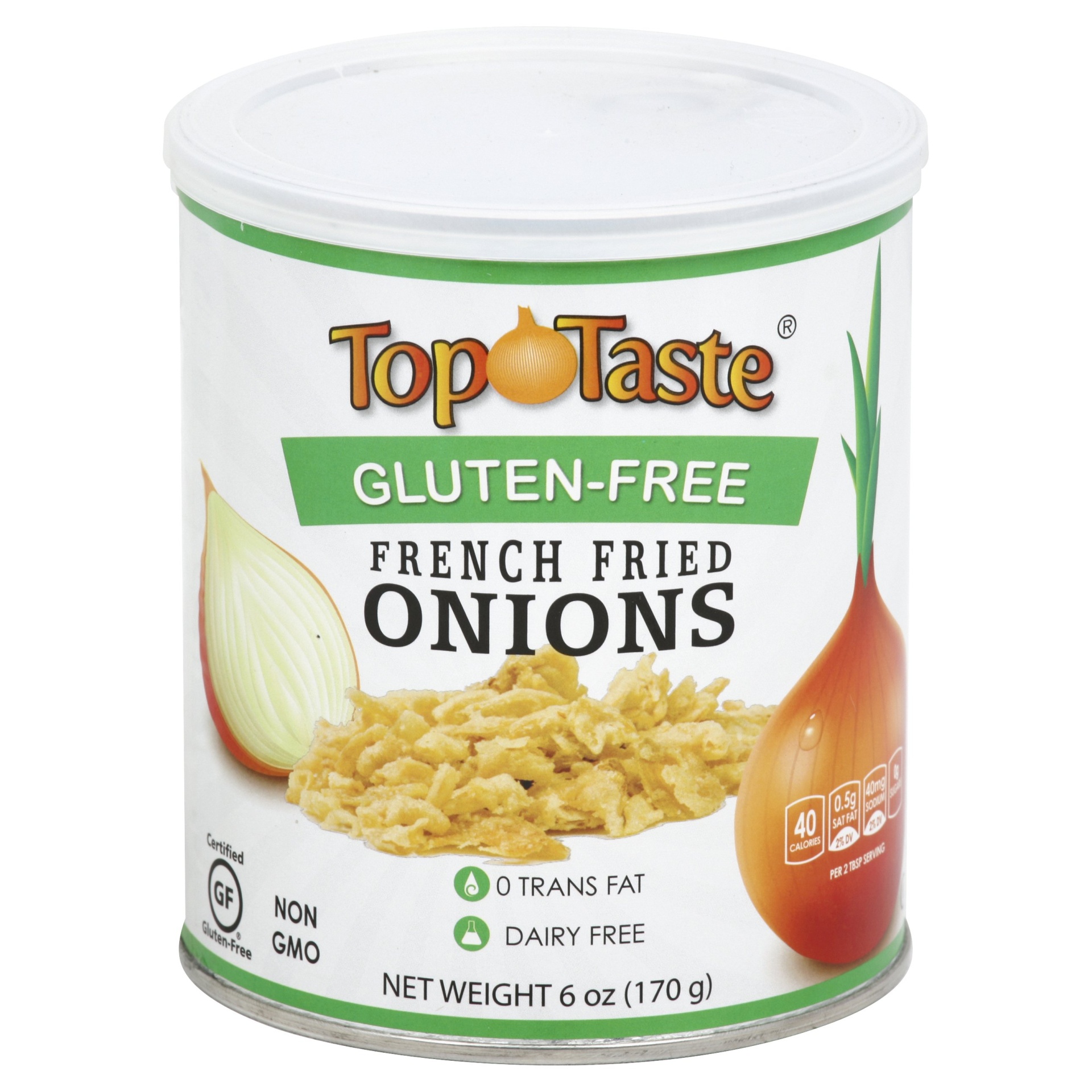 slide 1 of 2, Top Taste Gluten-Free French Fried Onions, 6 oz