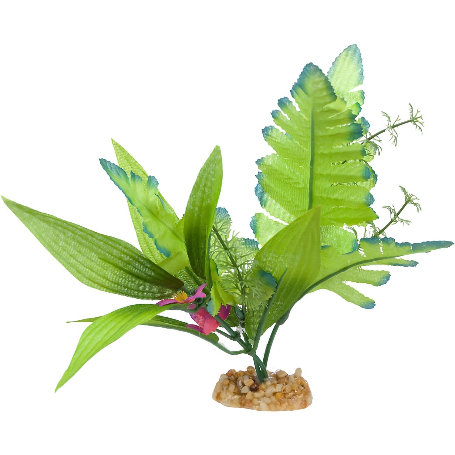 slide 1 of 1, Imagitarium Leafy Green Silk Aquarium Plant, MED