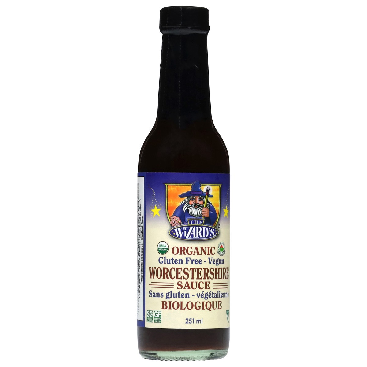 slide 9 of 14, The Wizard's Organic Gluten Free Vegan Worcestershire Sauce 251 ml, 251 ml
