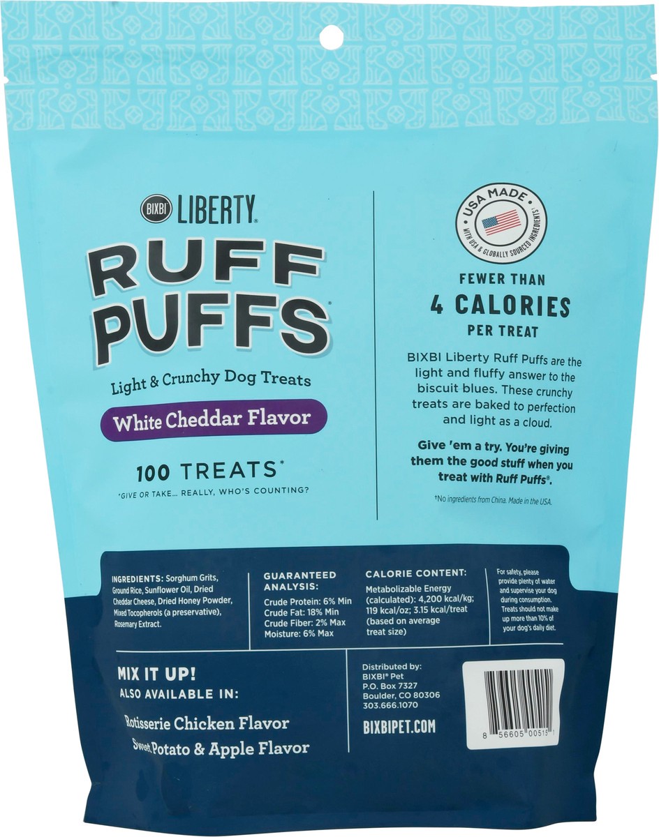 slide 5 of 9, Liberty Ruff Puffs White Cheddar Flavor Dog Treats 100 ea, 100 ct