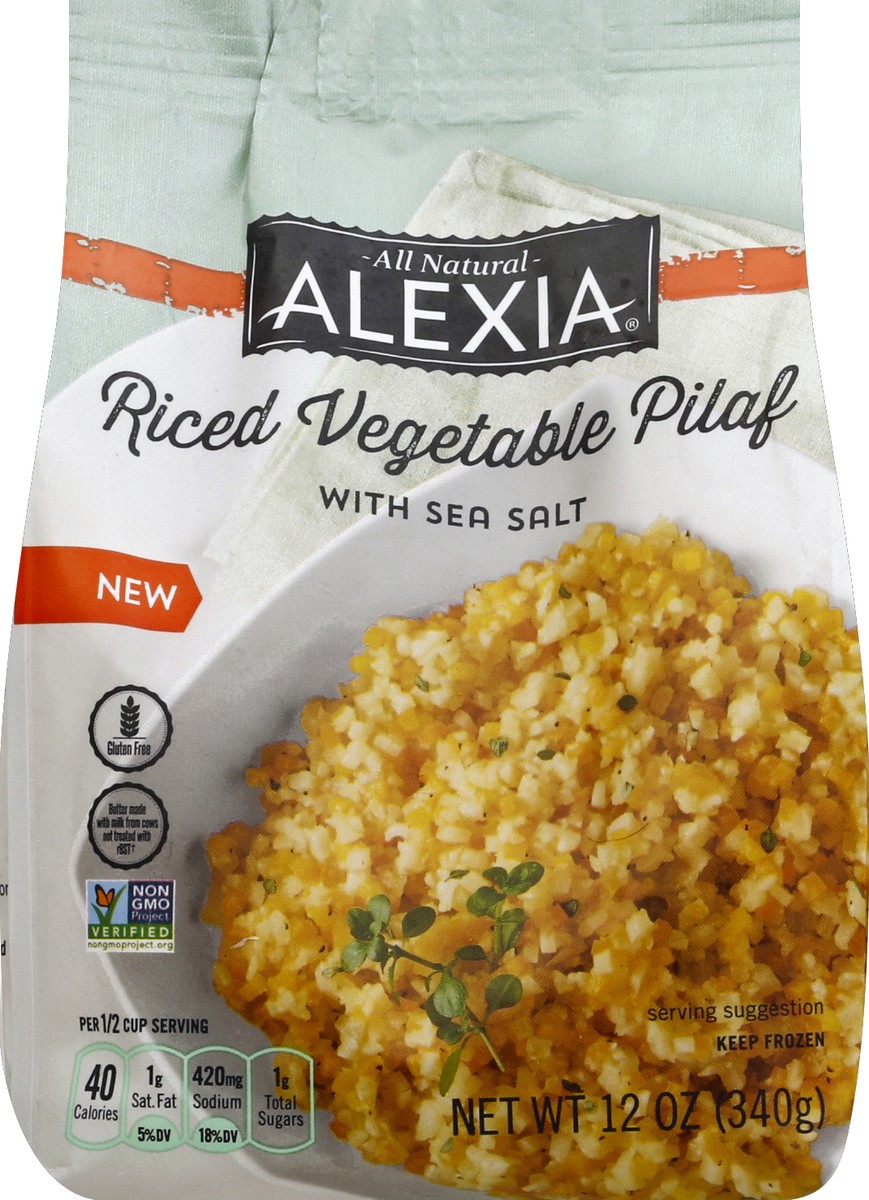 slide 5 of 5, Alexia All Natural Riced Vegetable Pilaf With Sea Salt, 12 oz