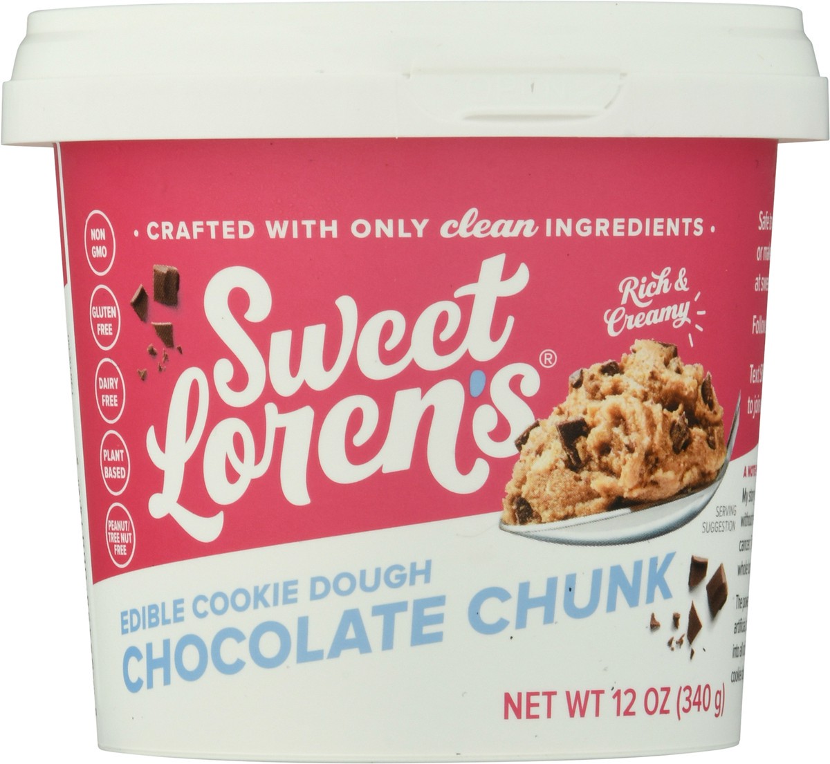 slide 7 of 9, Sweet Loren's Chocolate Chunk Edible Cookie Dough 12 oz, 12 oz