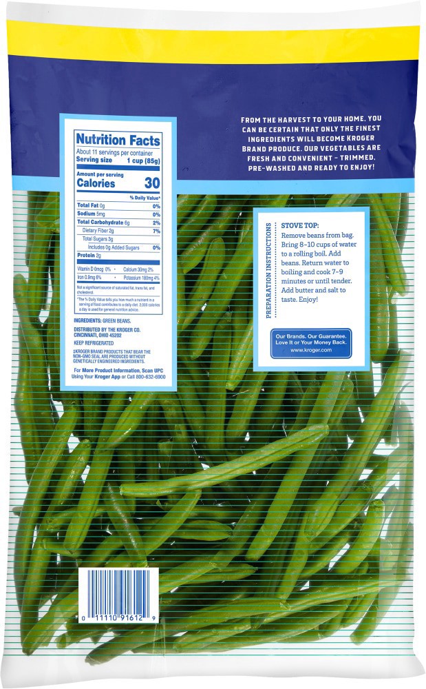 slide 3 of 3, Kroger Green Beans, 32 oz