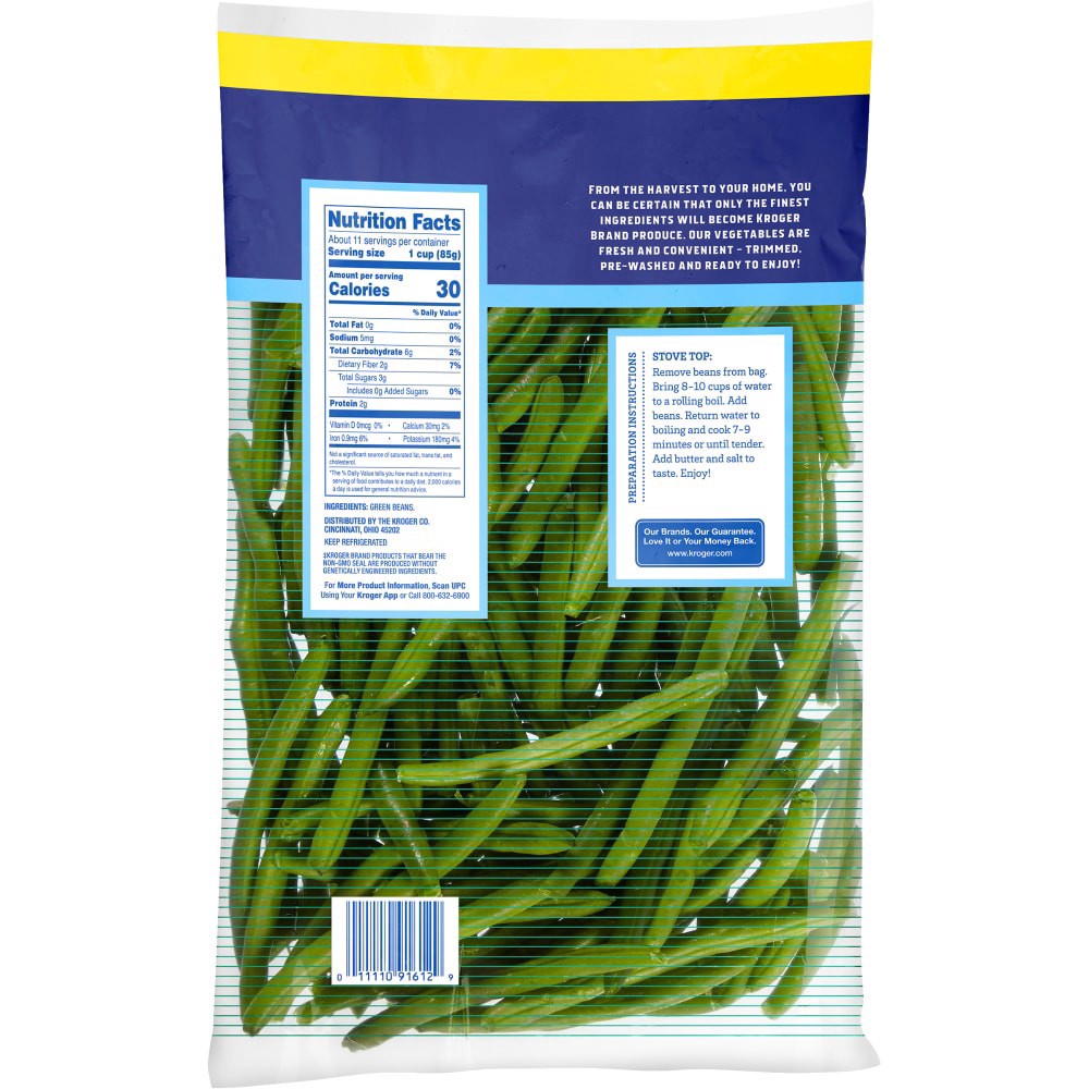 slide 2 of 3, Kroger Green Beans, 32 oz