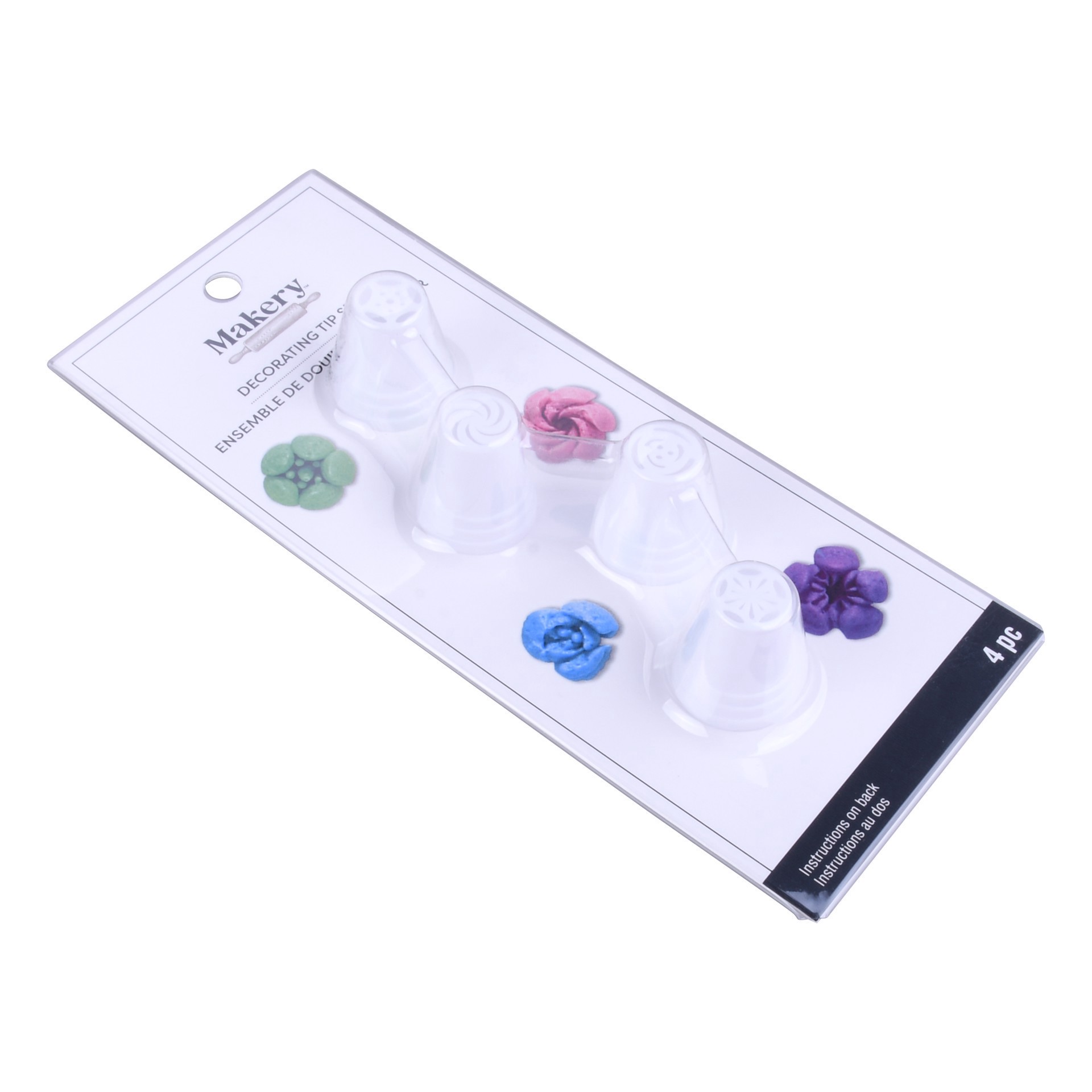 slide 2 of 4, Flower Decorating Tip Set By Makery, 1 in