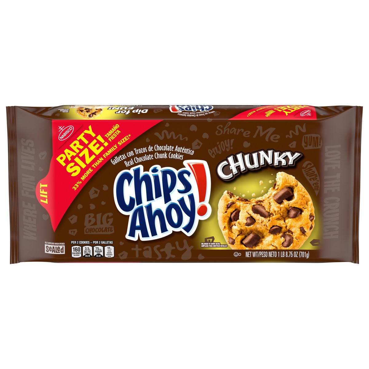 slide 1 of 9, Nabisco Chunky Cookies Party Size! 24.75 oz, 24.75 oz