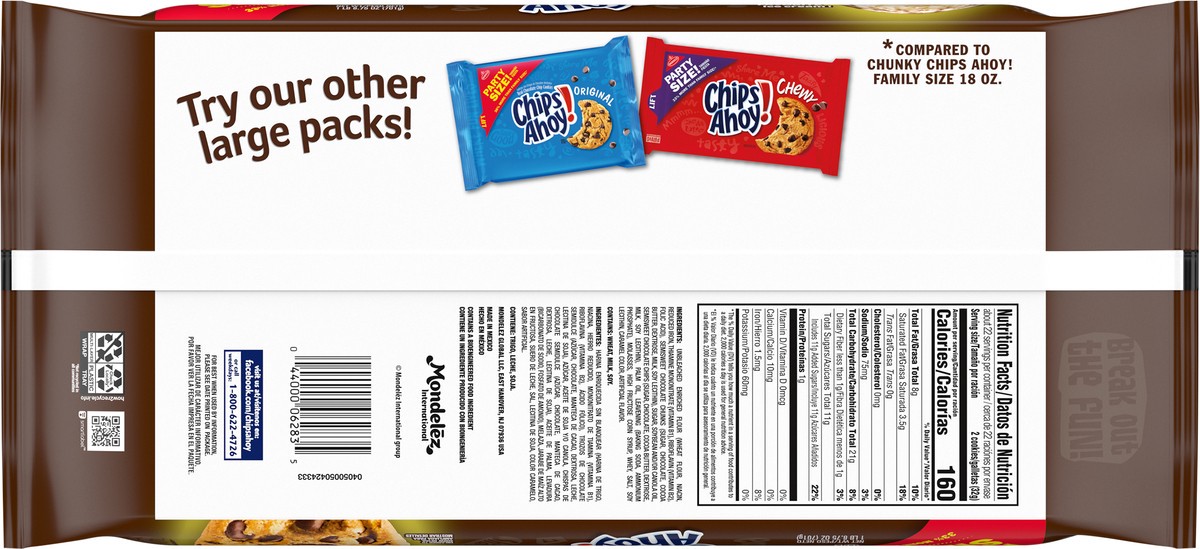 slide 5 of 9, Nabisco Chunky Cookies Party Size! 24.75 oz, 24.75 oz