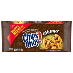 CHIPS AHOY! Chunky Fudgy Chocolate Chip Cookies, Party Size, 24.75 oz