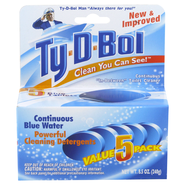 slide 1 of 1, Ty-D-Bol Blue In-Tank Tablets, 5 ct