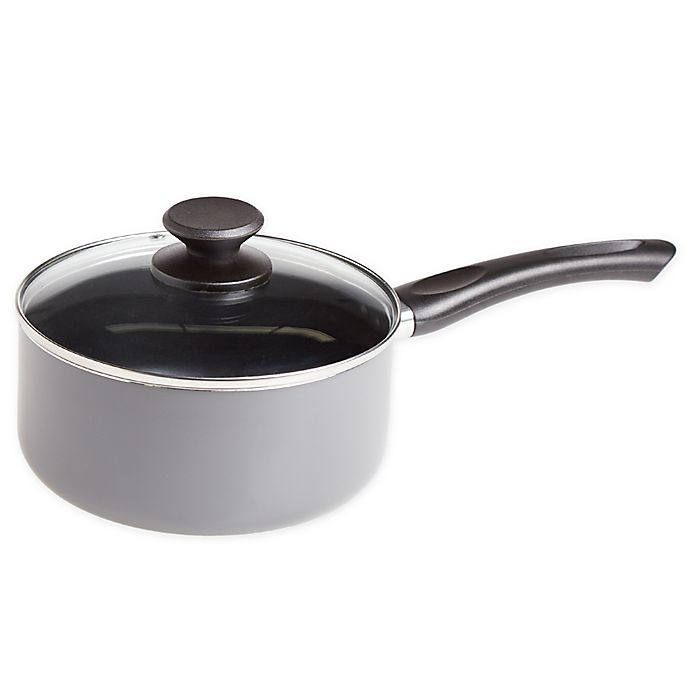 slide 1 of 1, Simply Essential Nonstick Aluminum Covered Saucepan, 3 qt