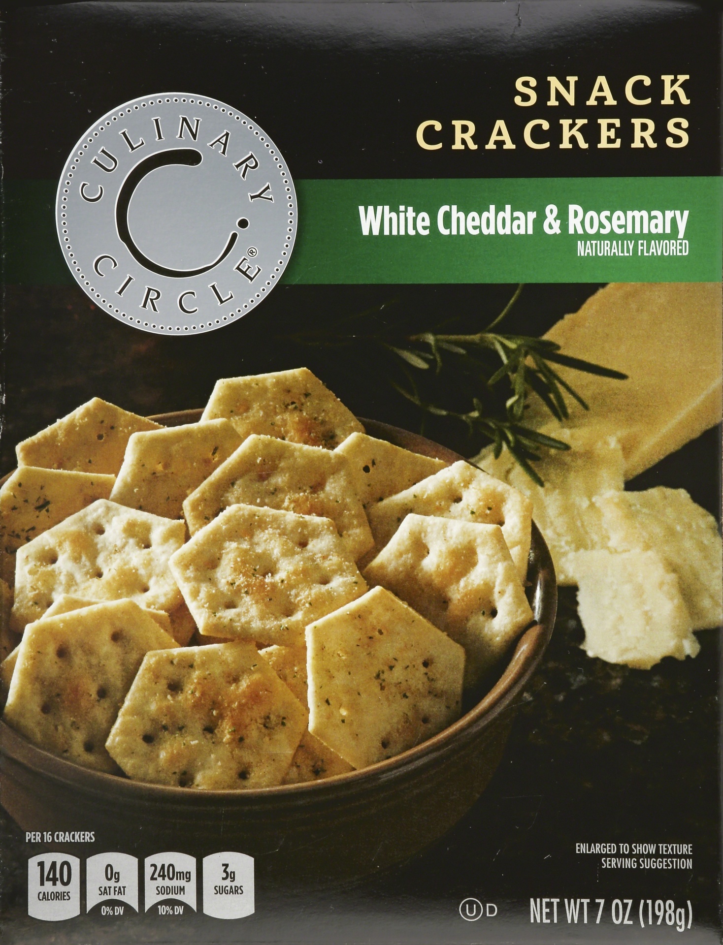slide 1 of 1, Culinary Circle Whitecheddar Rosemary Cracker, 7 oz