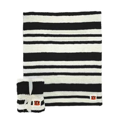 Bengals Cable Knit Throw 50x60in. Blanket