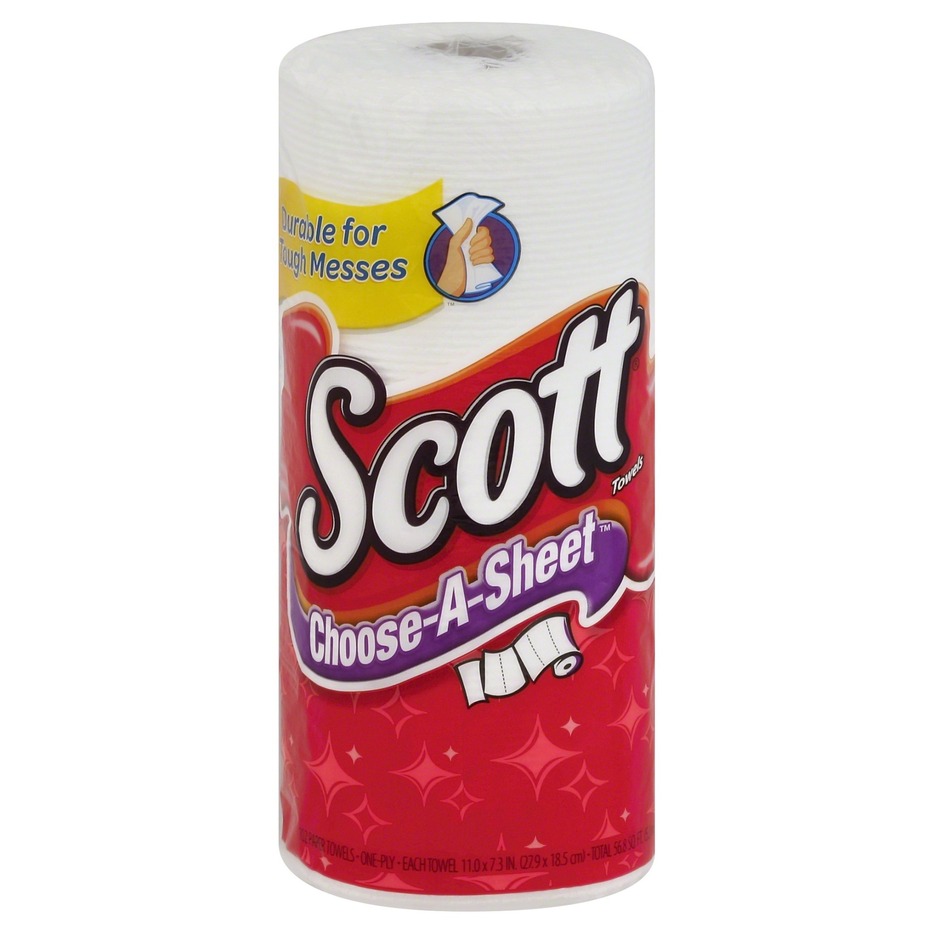 slide 1 of 1, Scott Choose-A-Sheet White Paper Towels Bag, 1 ct