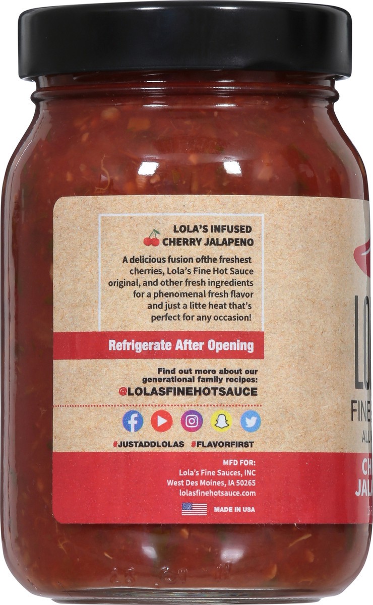slide 3 of 14, Lola's Cherry Jalapeno Fine Salsa 16 fl oz, 16 fl oz