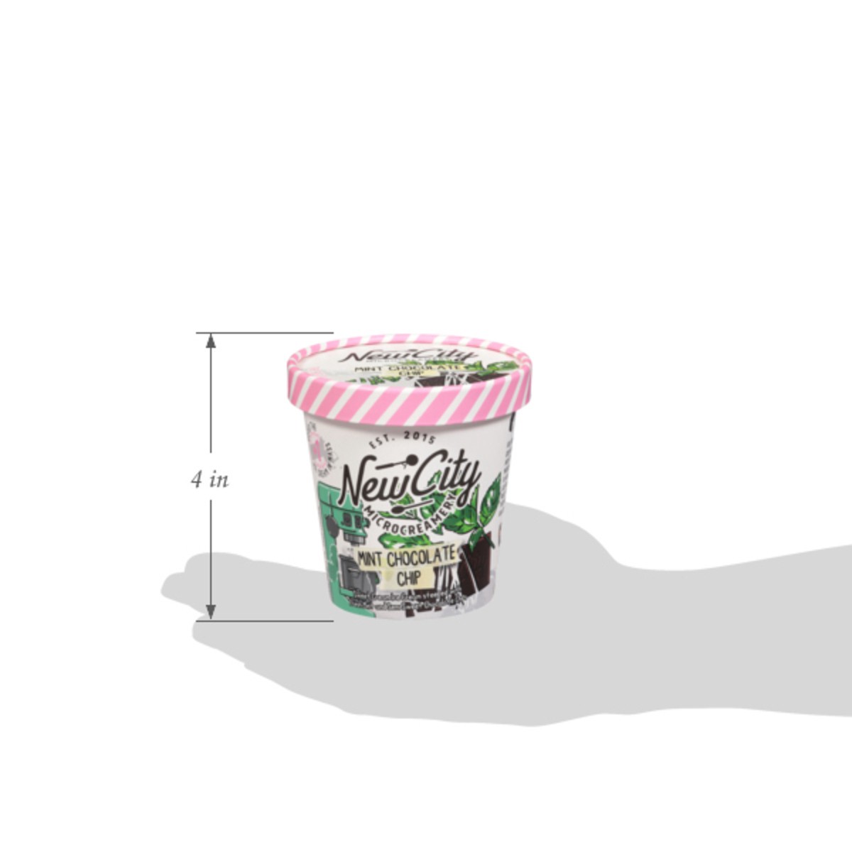 slide 9 of 15, New City Microcreamery Mint Chocolate Chip Ice Cream 14 fl oz, 14 fl oz