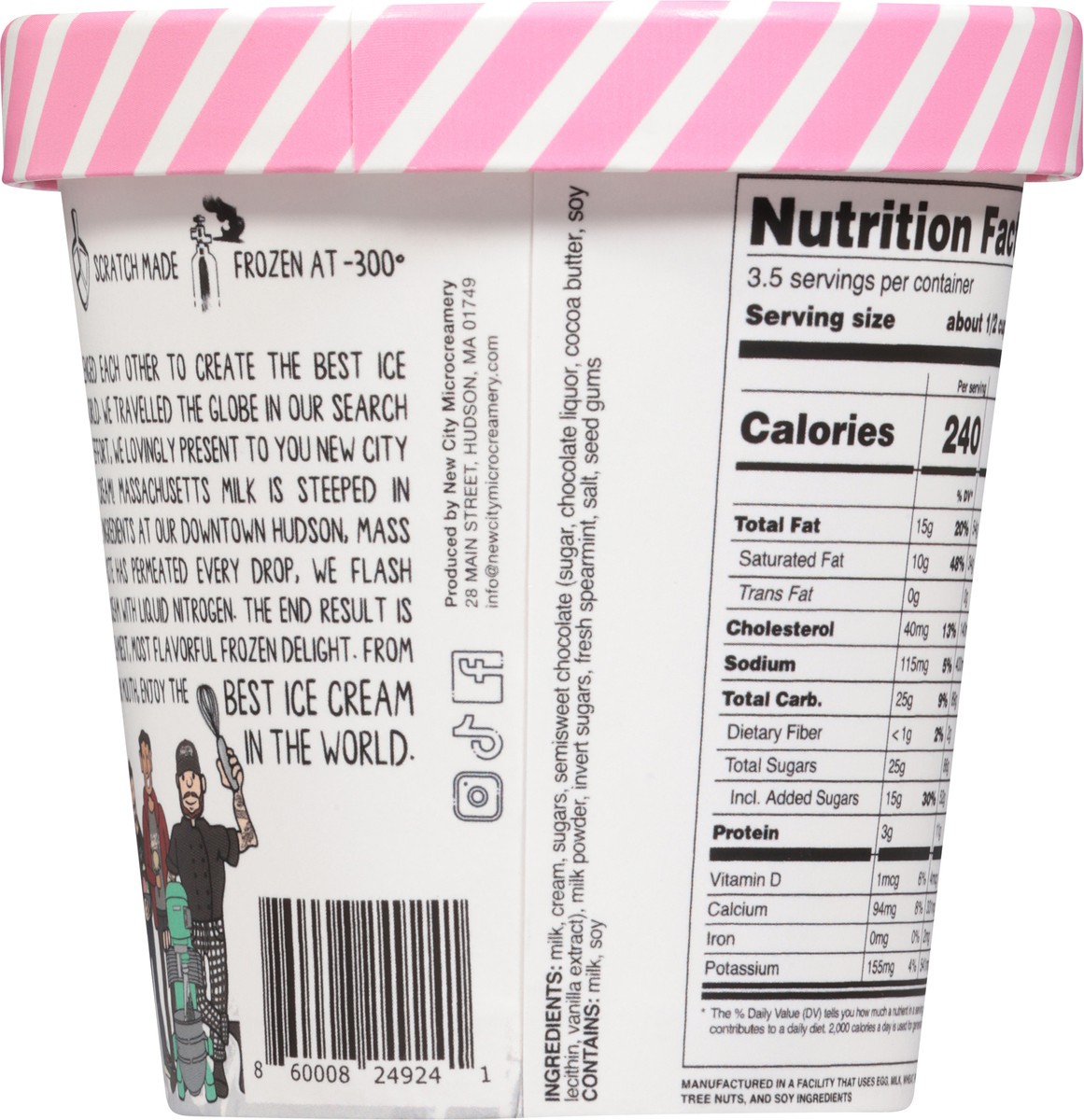 slide 13 of 15, New City Microcreamery Mint Chocolate Chip Ice Cream 14 fl oz, 14 fl oz