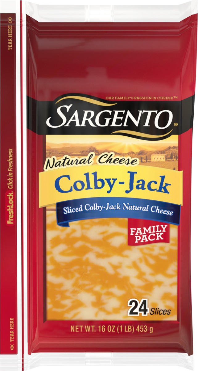 slide 12 of 13, Sargento Sliced Colby-Jack Natural Cheese, 16 oz., 24 slices, 16 oz