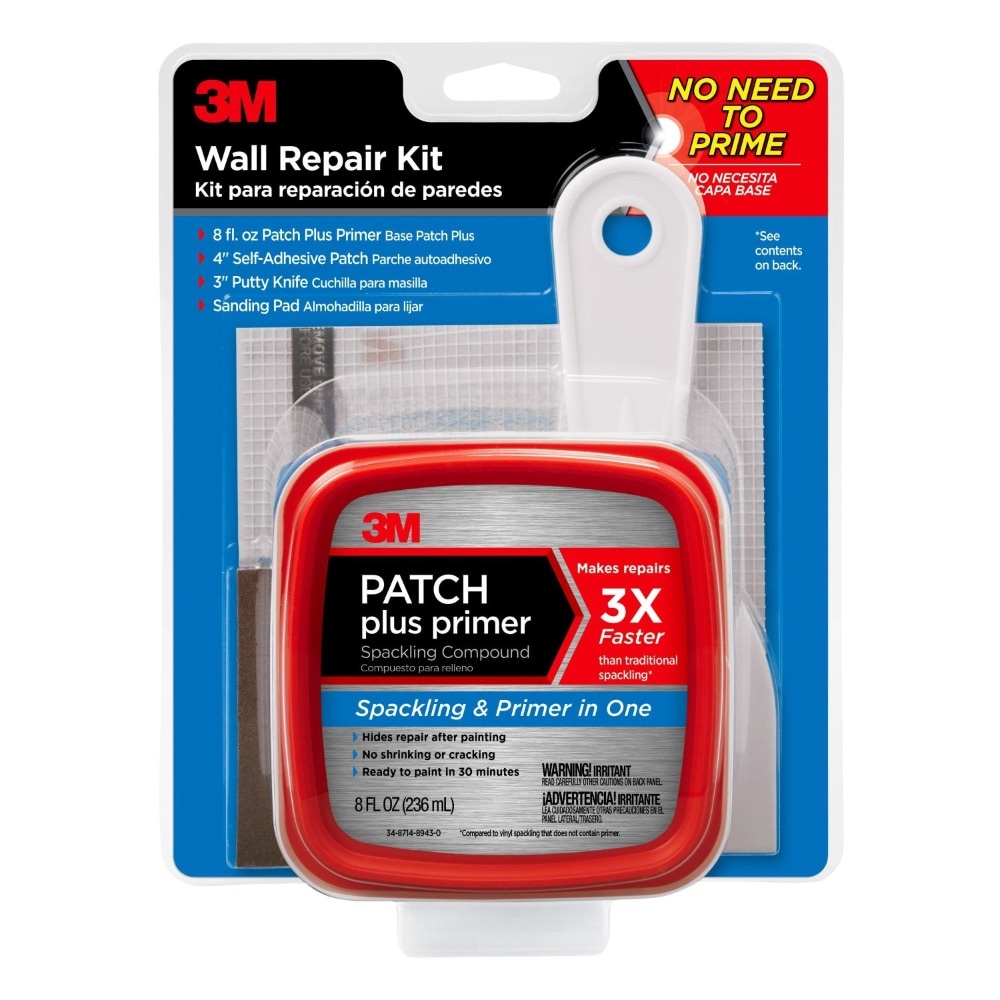 slide 1 of 1, 3M Patch Plus Primer Wall Repair Kit, 1 ct