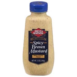 Dietz & Watson Deli Complements Spicy Brown Mustard 12 oz