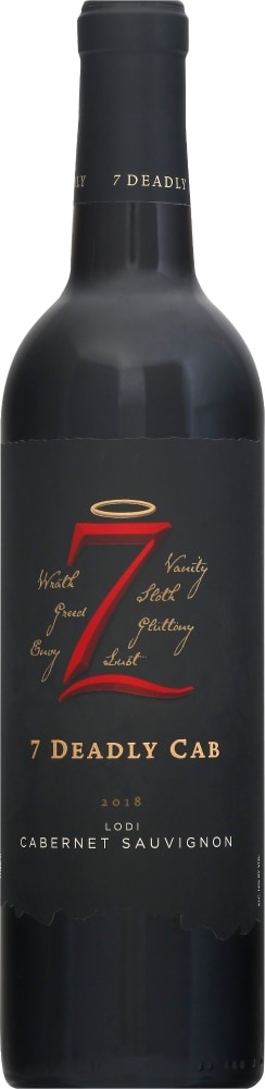 slide 1 of 5, 7 Deadly Cabernet Sauvignon Red Wine, 750 ml