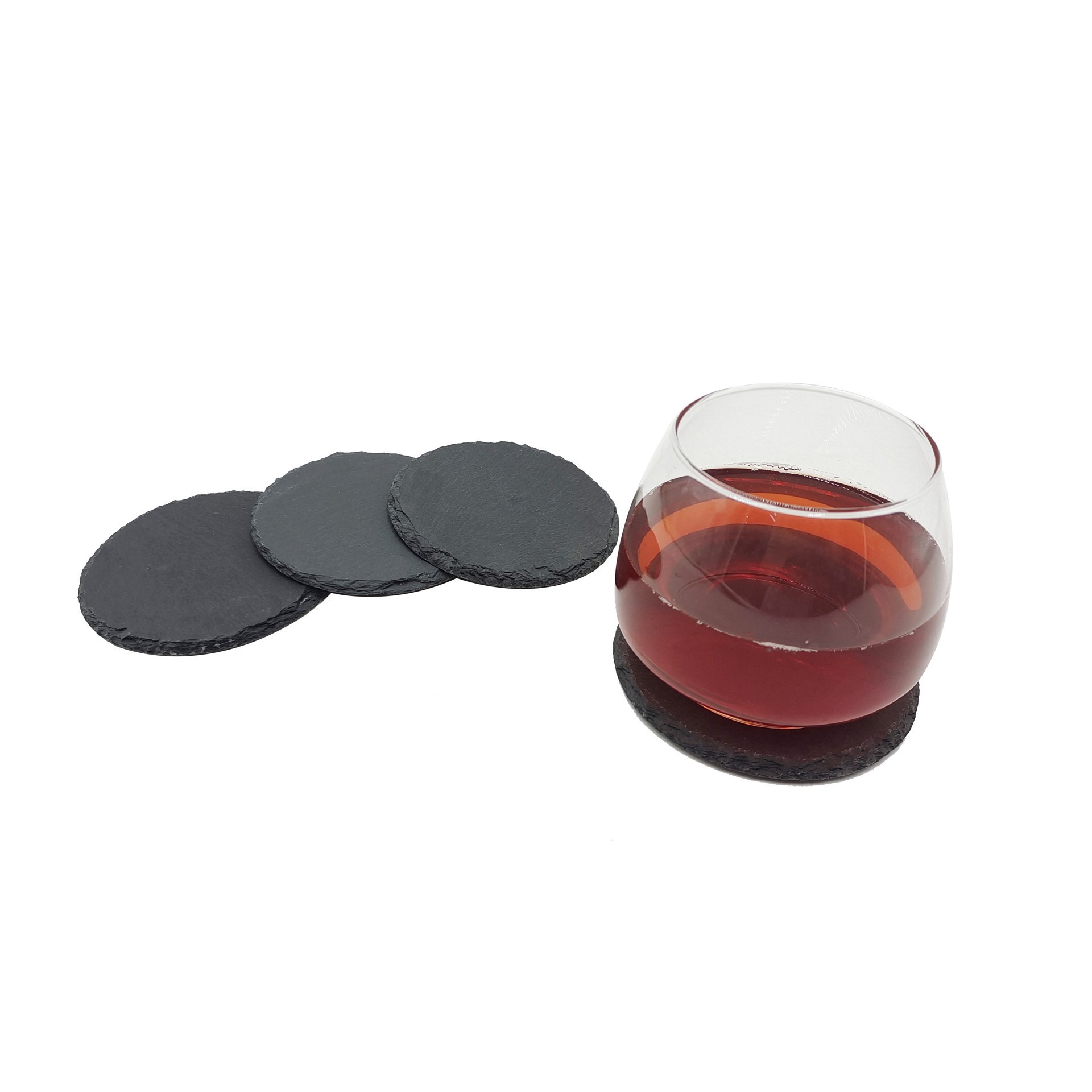 slide 3 of 4, 4" Round Slate Coasters, 4ct. By Make Market, 4 ct