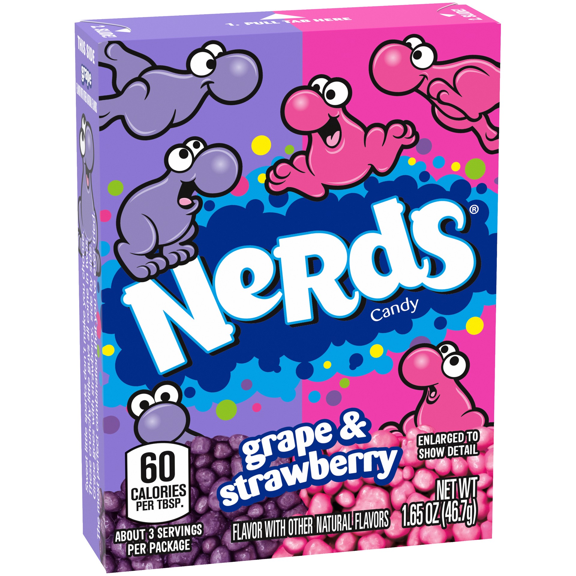 slide 2 of 4, WONKA Nerds Grape and Strawberry Candy, 1.65 Ounce, 1.65 oz