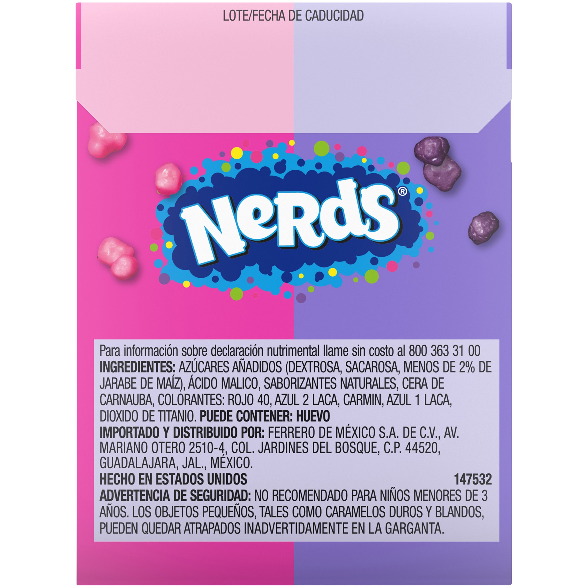 slide 3 of 4, WONKA Nerds Grape and Strawberry Candy, 1.65 Ounce, 1.65 oz