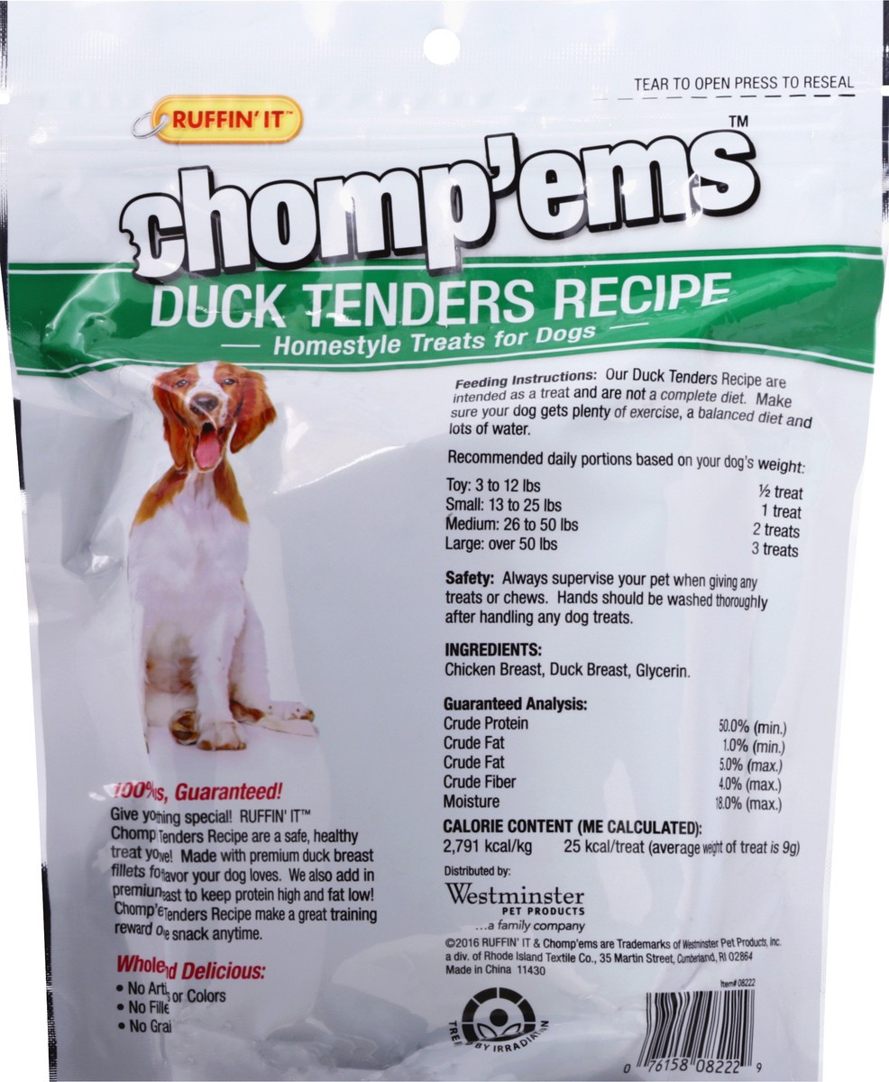 slide 2 of 11, Ruffin' It Chomp'ems Homestyle Duck Tenders Recipe Treats for Dogs 16 oz, 16 oz