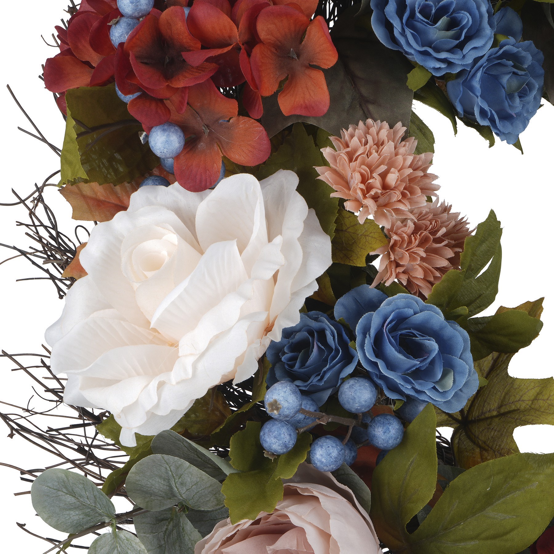 slide 2 of 2, 22" Cream & Mauve Hydrangea & Peony Wreath By Ashland, 22 in