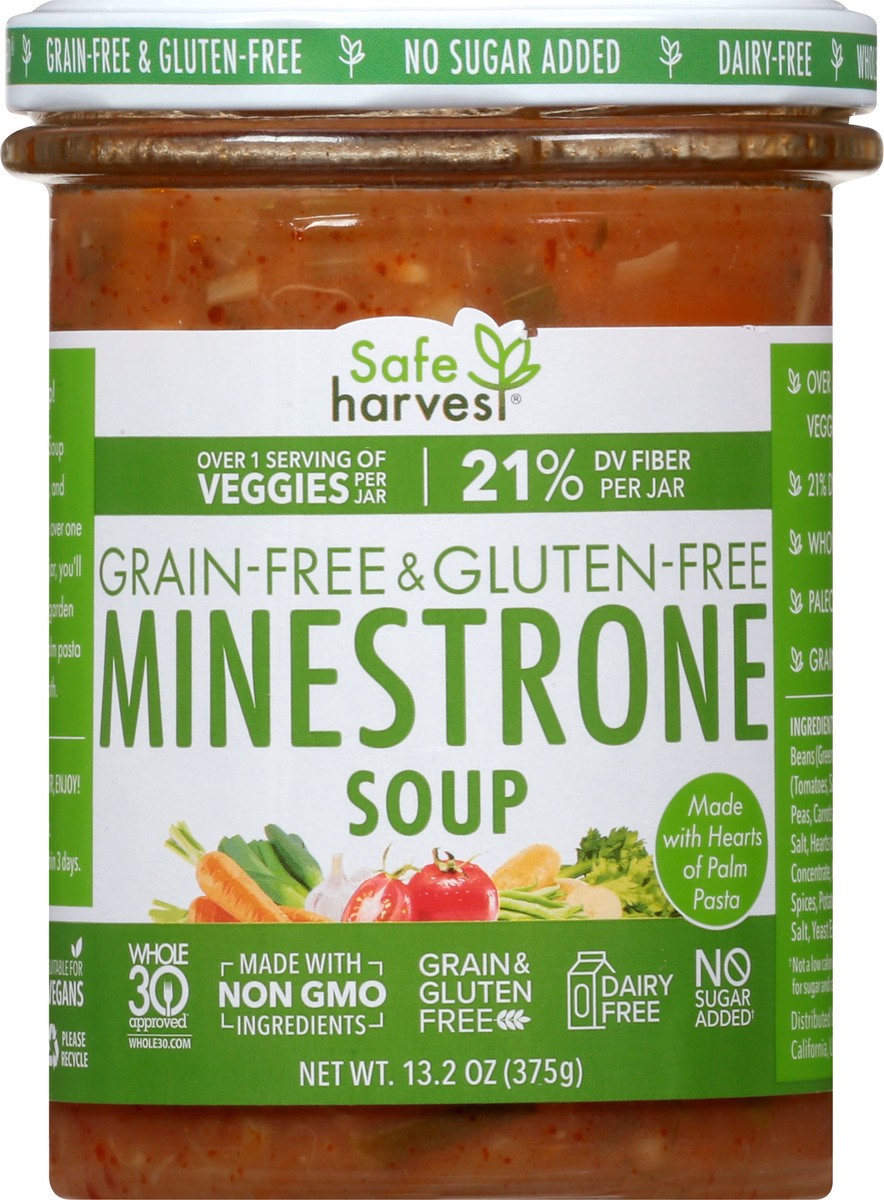 slide 2 of 9, Safe Harvest Safecatch Soup Vegetable Minestrone, 13.2 oz