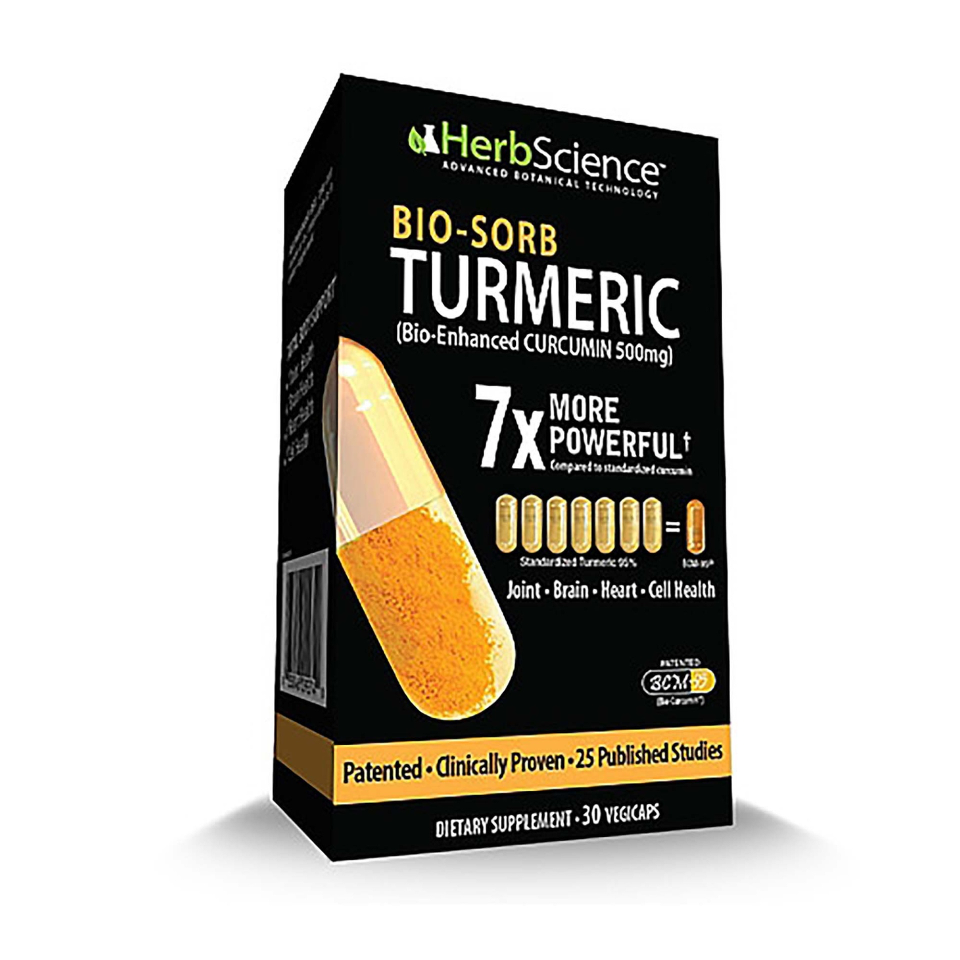 slide 1 of 1, HerbScience Bio-Sorb Turmeric, 30 ct