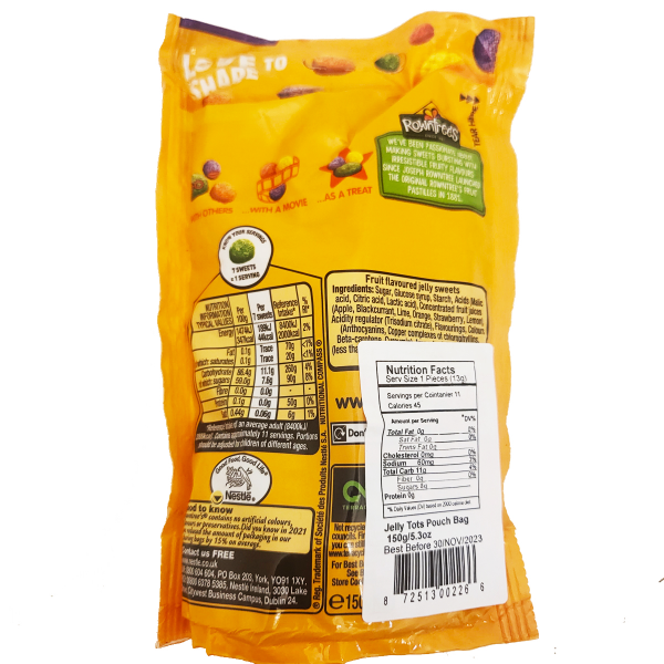 slide 2 of 5, Rowntree's Rowntrees Jelly Tots Pouch, 5.3 oz