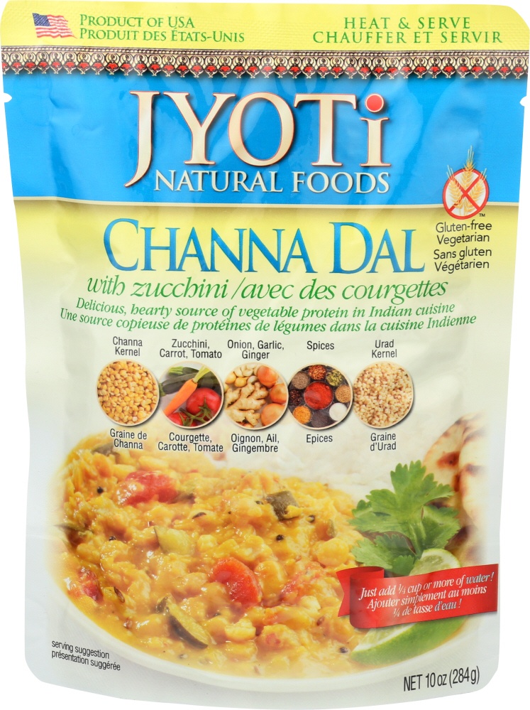 slide 1 of 1, Jyoti Natural Foods Gluten-Free Channa Dal with Zucchini Indian Cuisine, 10 oz