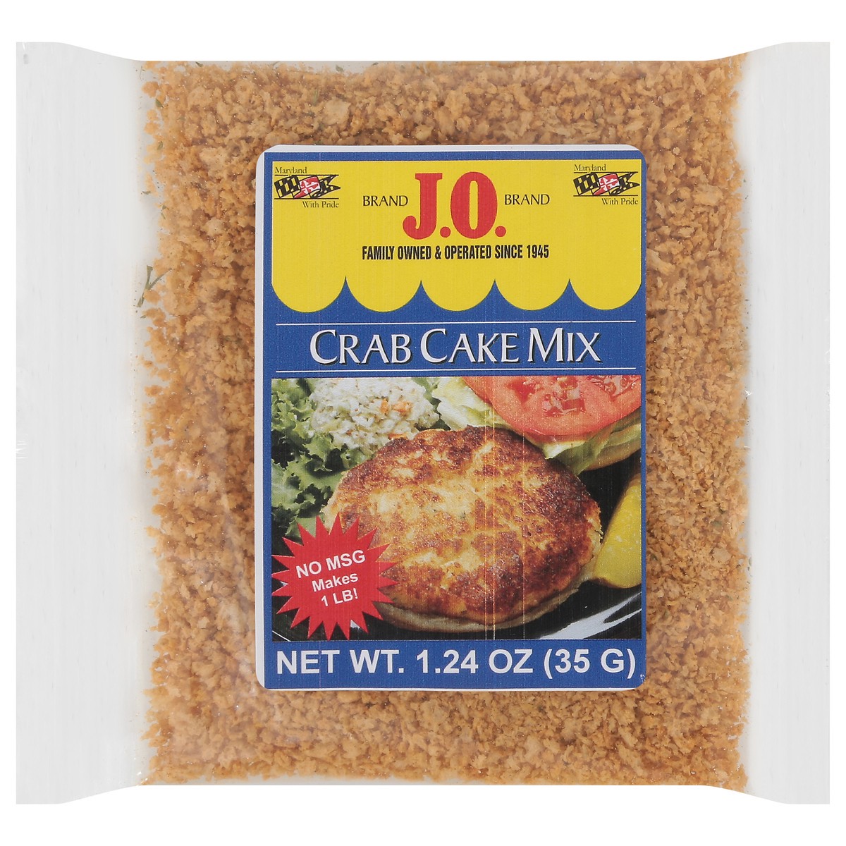 slide 1 of 13, J.O. Spice Crab Cake Mix 1.24 oz, 2.48 oz