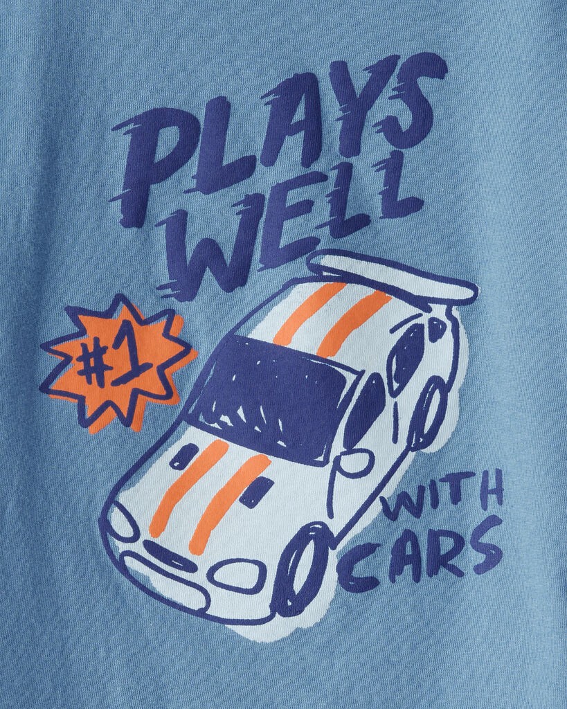 slide 2 of 2, Oshkosh Toddler Boy Race Car Graphic Tee - Blue Blue 4T, 1 ct
