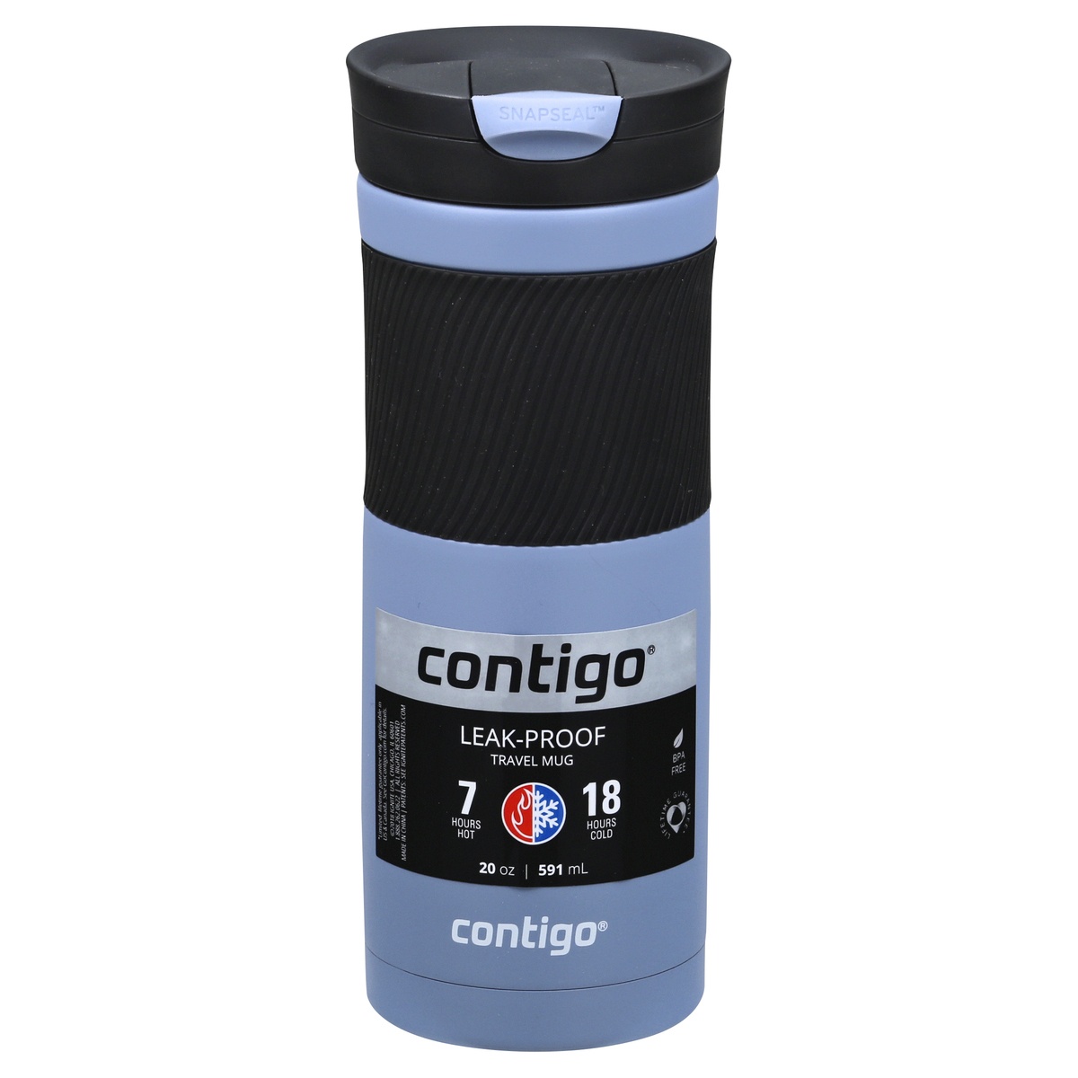 slide 1 of 1, Contigo Leak-Proof Travel Mug, Blue Gray/Black, 20 oz