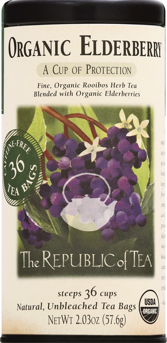 slide 4 of 9, The Republic of Tea Organic Elderberry Red Tea, 36 ct