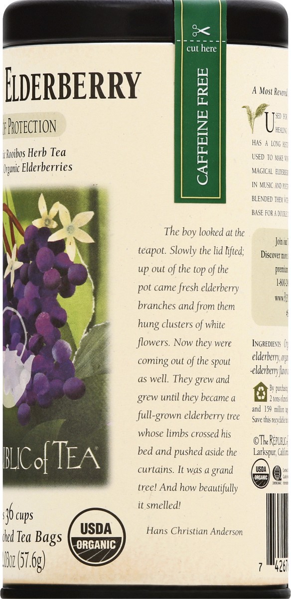 slide 2 of 9, The Republic of Tea Organic Elderberry Red Tea, 36 ct