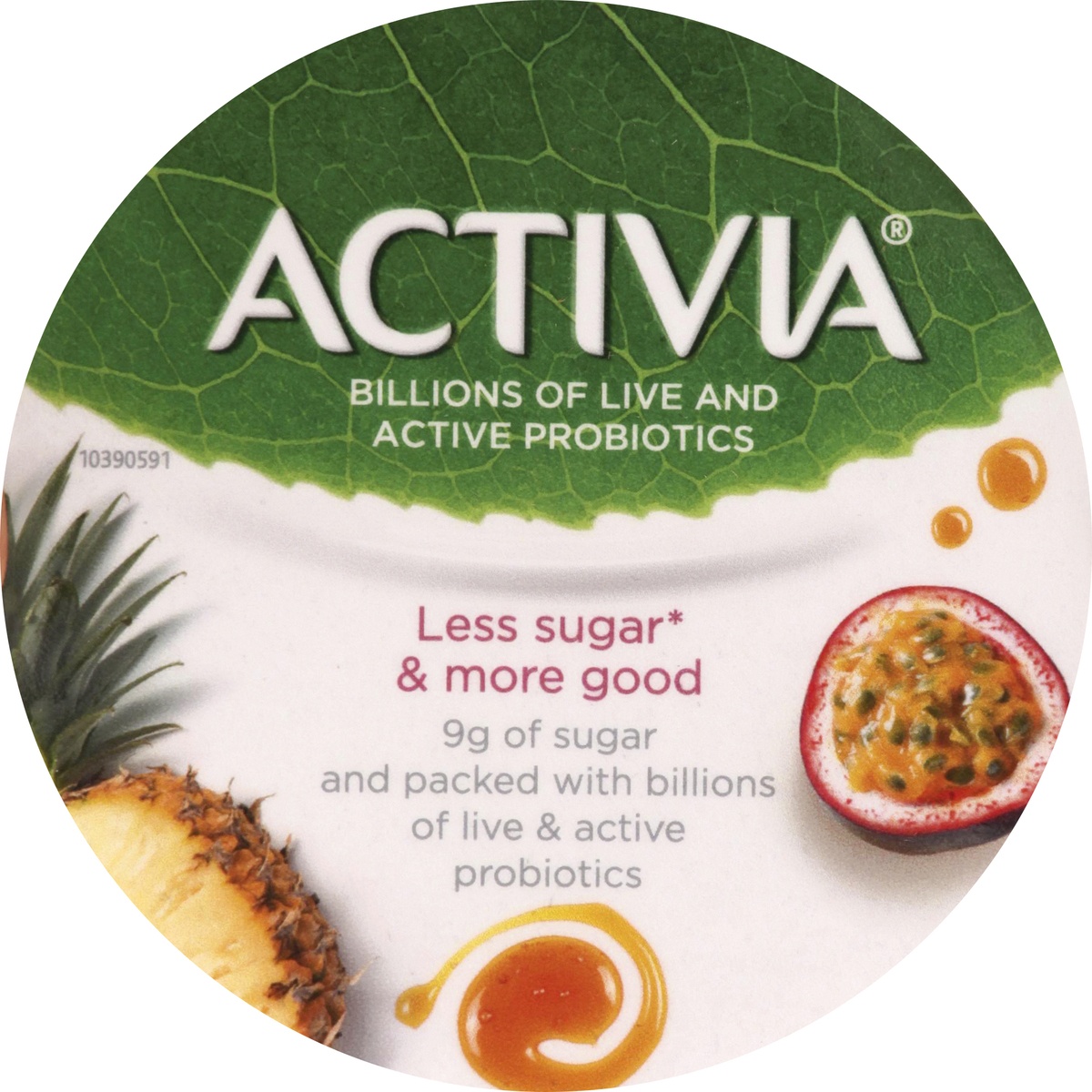 slide 4 of 8, Activia Less Sugar & More Good Pineapple & Passion Fruit Probiotic Yogurt, 5.3 oz