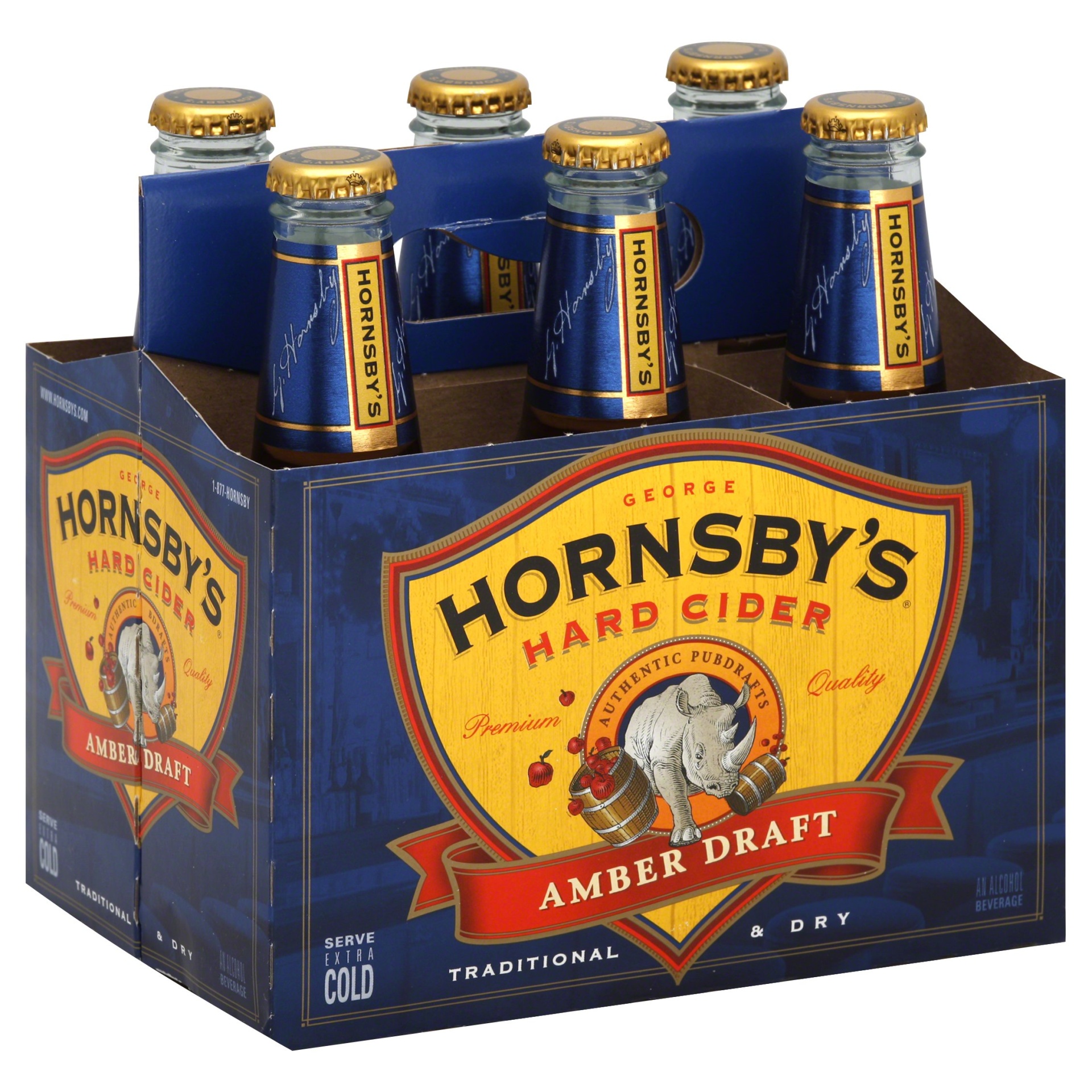 slide 1 of 4, Hornsby's Hornsbys Hard Amber Cider Bottles, 6 ct; 12 fl oz