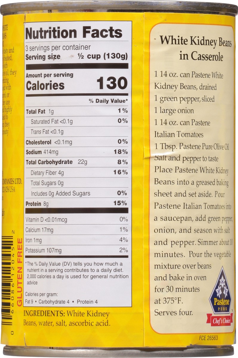 slide 9 of 11, Pastene White Kidney Beans, 1 ct