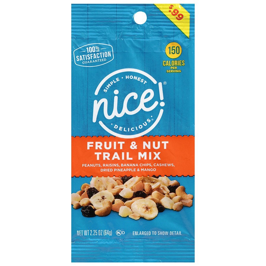slide 4 of 5, Nice! Fruit & Nut Trail Mix, 2.25 oz