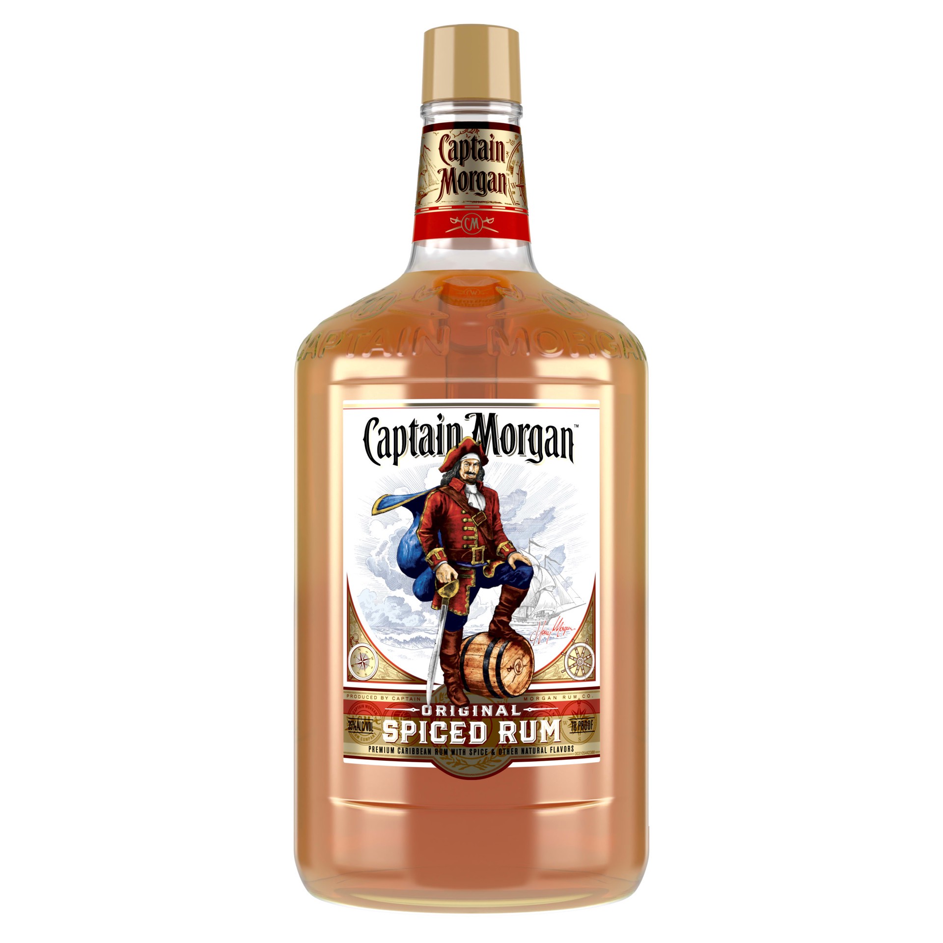 slide 1 of 5, Captain Morgan Original Spiced Rum, 1.75 L, 1.75 liter