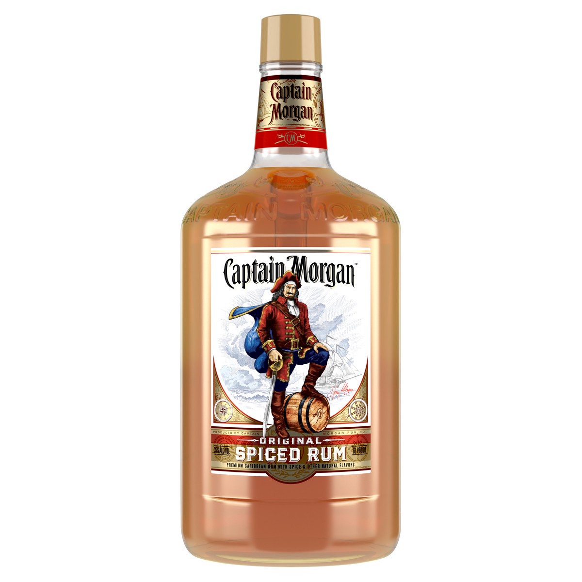 slide 1 of 6, Captain Morgan Spiced Rum, 1.75 liter